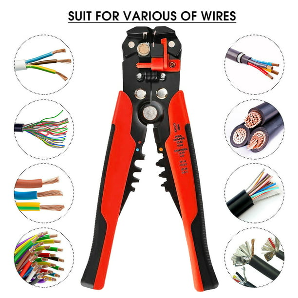Cable Stripper Terminal Crimping Plier Hand Crimpers Ethernet Wire for Electrical Cable High Strength Wear Resistant Multifunctional Wire Stripper 